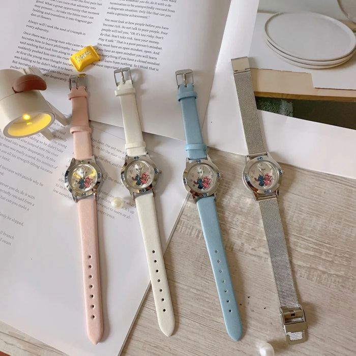 Montre Enfant Fille Stitch & Angel - Montre Disney - Bleu