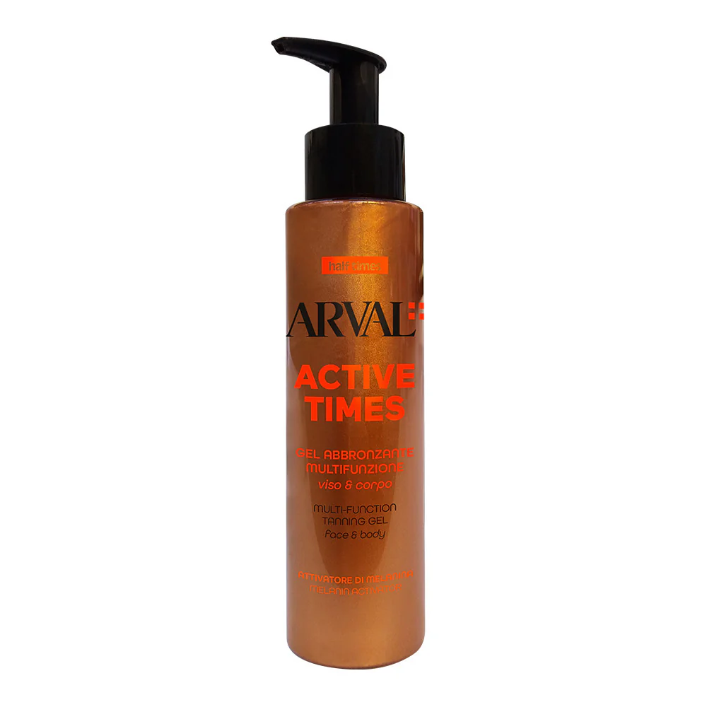 Half Times Active Times - Gel Abbronzante Multifunzione - Preparatore Abbronzatura, Solare viso no protezione, Gel solare corpo no protezione