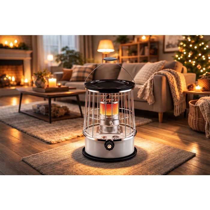 Poêle à pétrole portable 2600W – Chauffage d’appoint avec sac de transport et protection anti-basculement