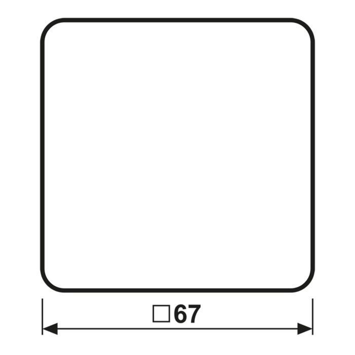Jung Simple Cover Plate Two-Way Switch, Push Button CD590PT 1 pc(s)