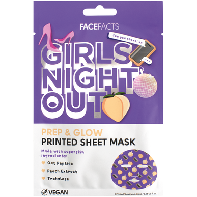 Masque visage en mouchoir Face Facts Girls Night Out 20 ml