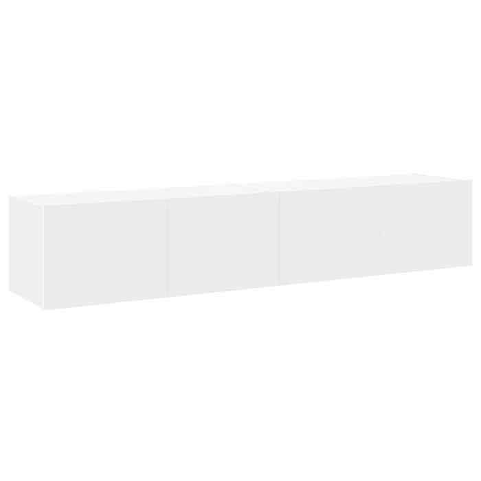 vidaXL Seinälle kiinnitettävät TV-tasot LED-valoilla, 2 kpl, Riippuvat TV-tasot säilytystilalla, Kelluvat TV-tasot 837282