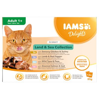 IAMS Delights Voksen – Land & Sea Kollektion