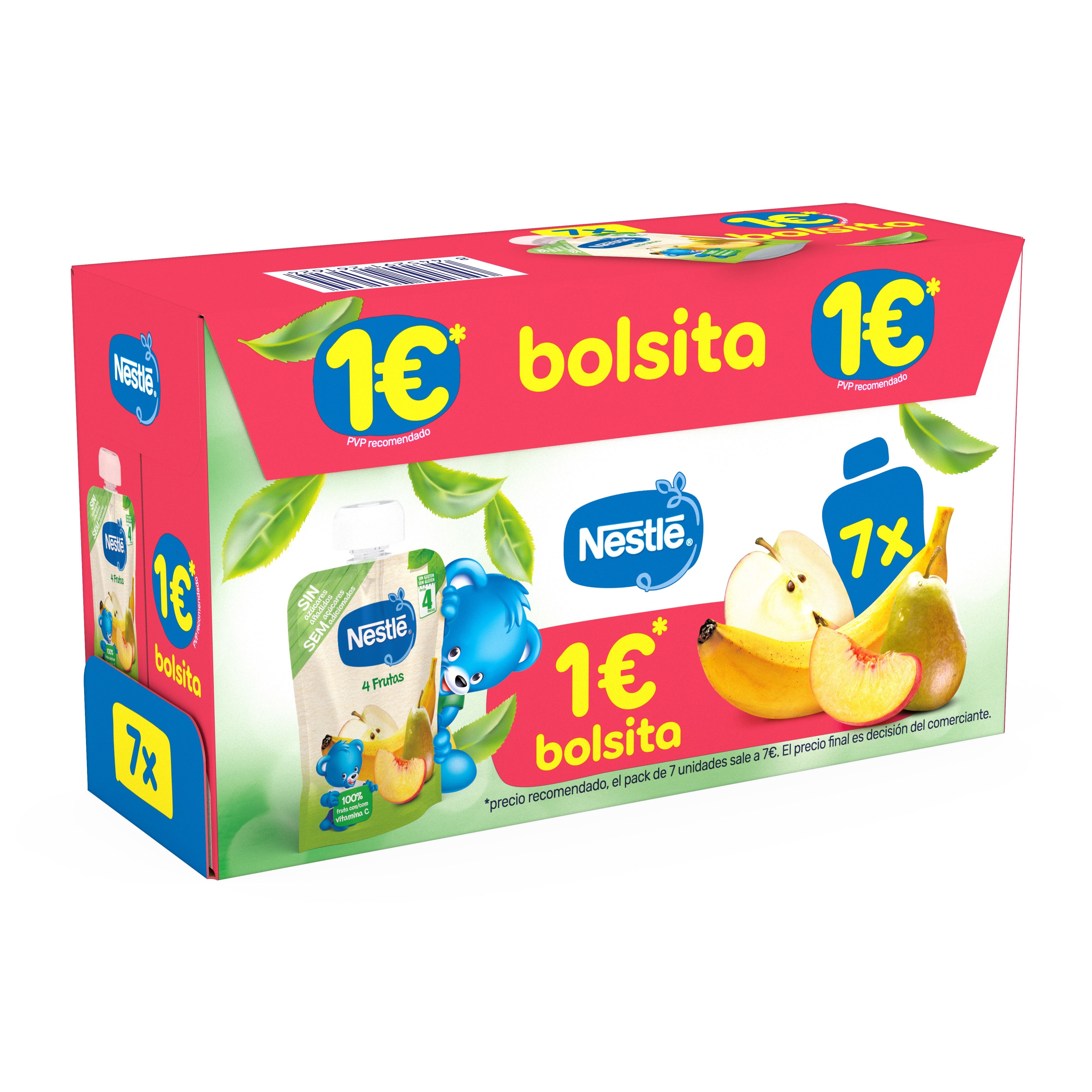 4 vrećice voćnog pirea Nastavak mlijeka i hrane