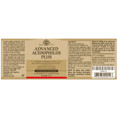 Solgar Advanced Acidophilus Plus 60 kapsula