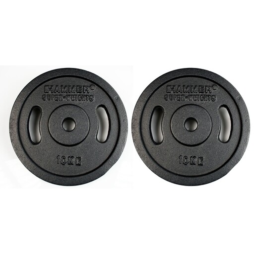  2 x Πλάκες βάρους σιδήρου 10 kg Finnlo Grip