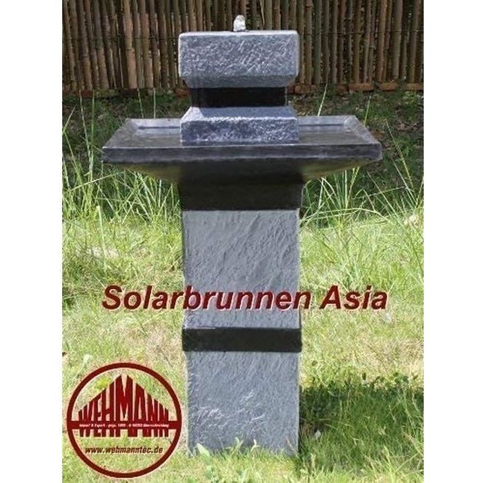 Wehmann Solar Fountain Asia Zengarten Fountain Complete Set for Garden and Terrace Day and Night!!!