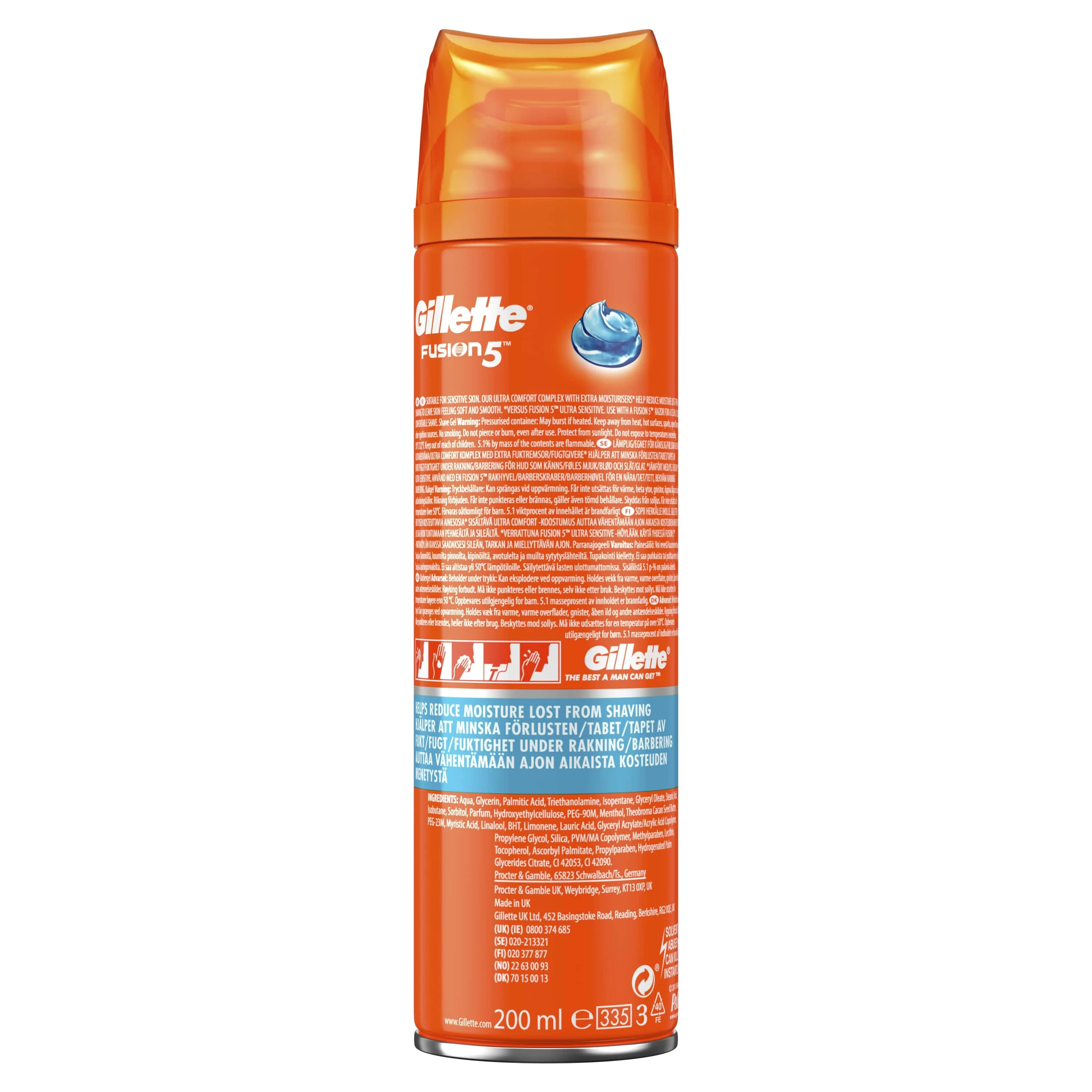 Fusion5 Ultra hidratáló borotvagél 200 ml - Gillette