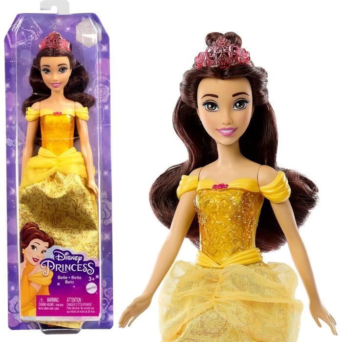 Wunderschöne Puppe, 29 cm, Mattel Disney Prinzessinnenpuppe mit Kleid und Accessoires HLW11