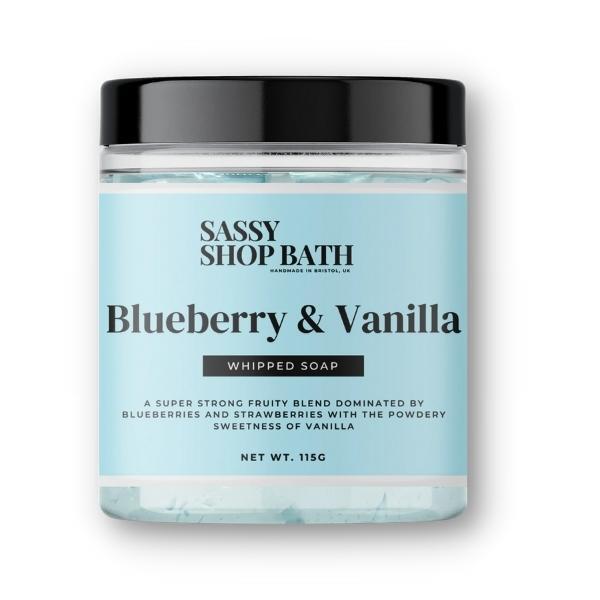 Sassy Scents áfonyás és vaníliás habos szappan 115g