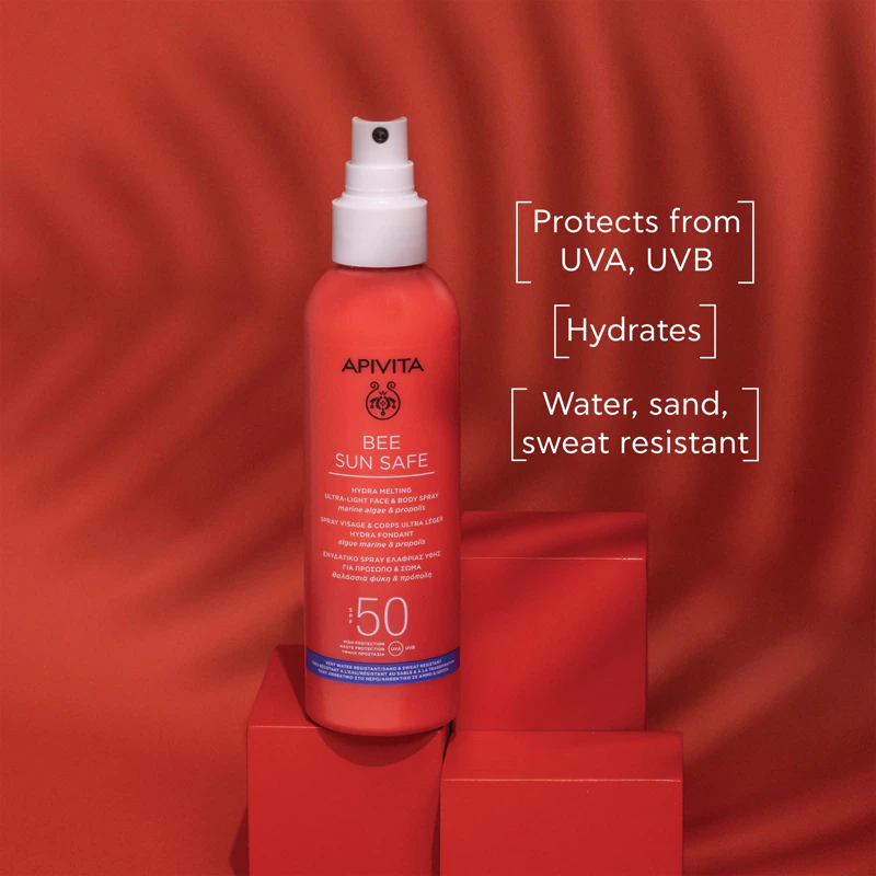 Apivita Bee Sun Safe Hydra Melting Ultra-Light Spray SPF50 opaľovací mliečny sprej SPF 50