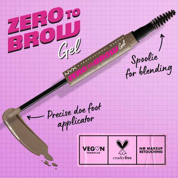 Nyx Professional Makeup Zero To Brow Gel 08 - Marrón Ceniza