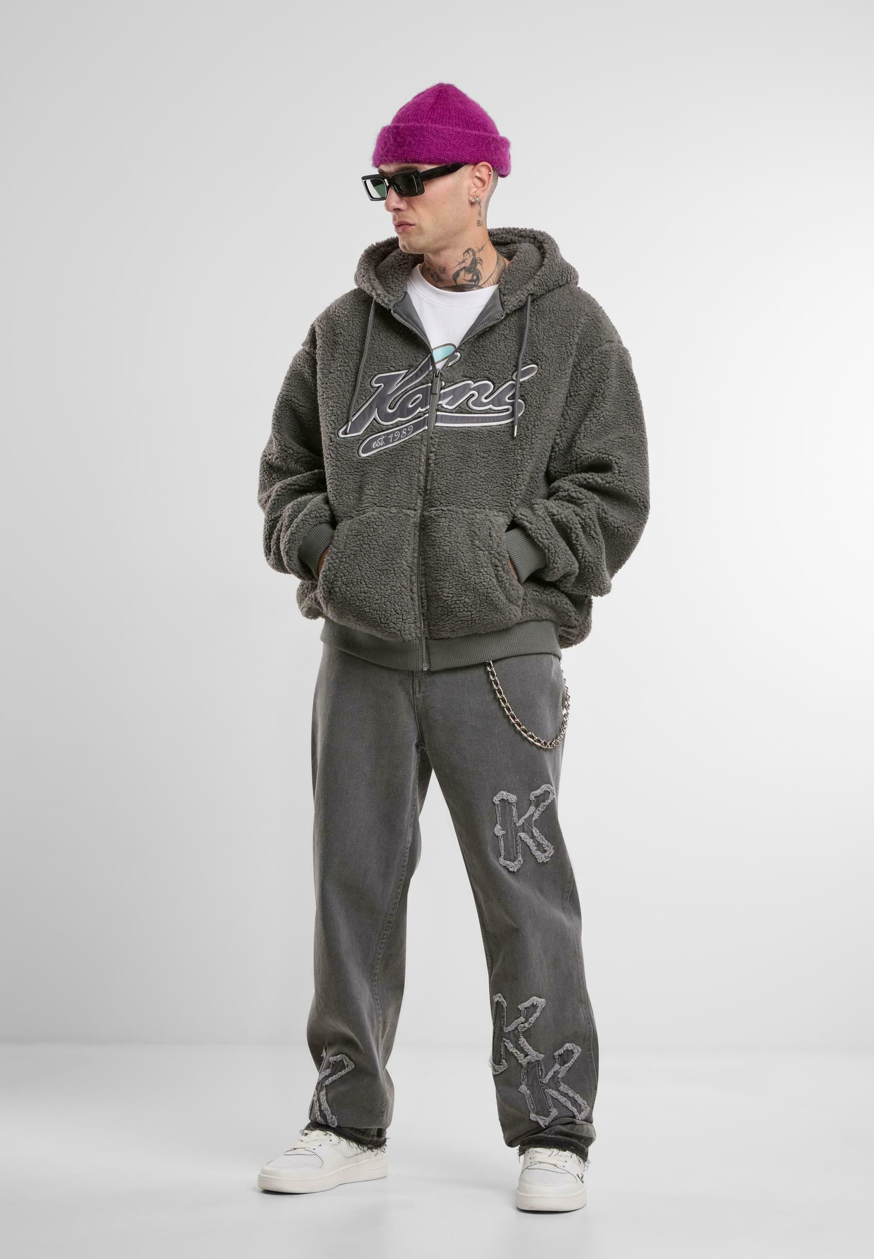 Karl Kani VARSITY TEDDY ZIP - Fleecejack - grijs