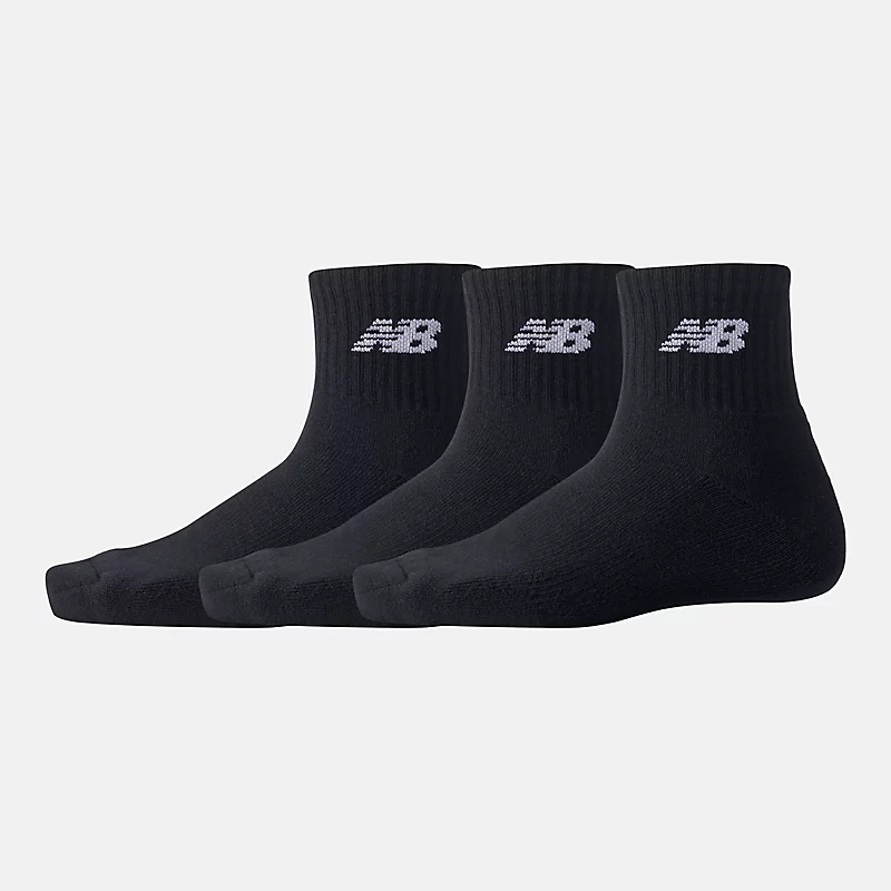 Unisex-Alltagssocken, 3er-Pack – SCHWARZ