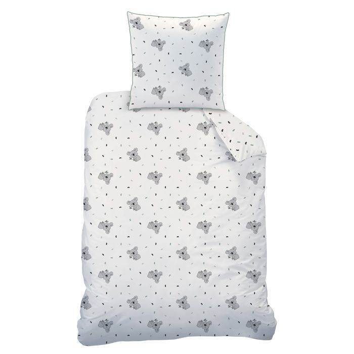 Conjunto de cama infantil, 100% algodão - MATT & ROSE - KOALAS - Cru - 140x200+63x63cm