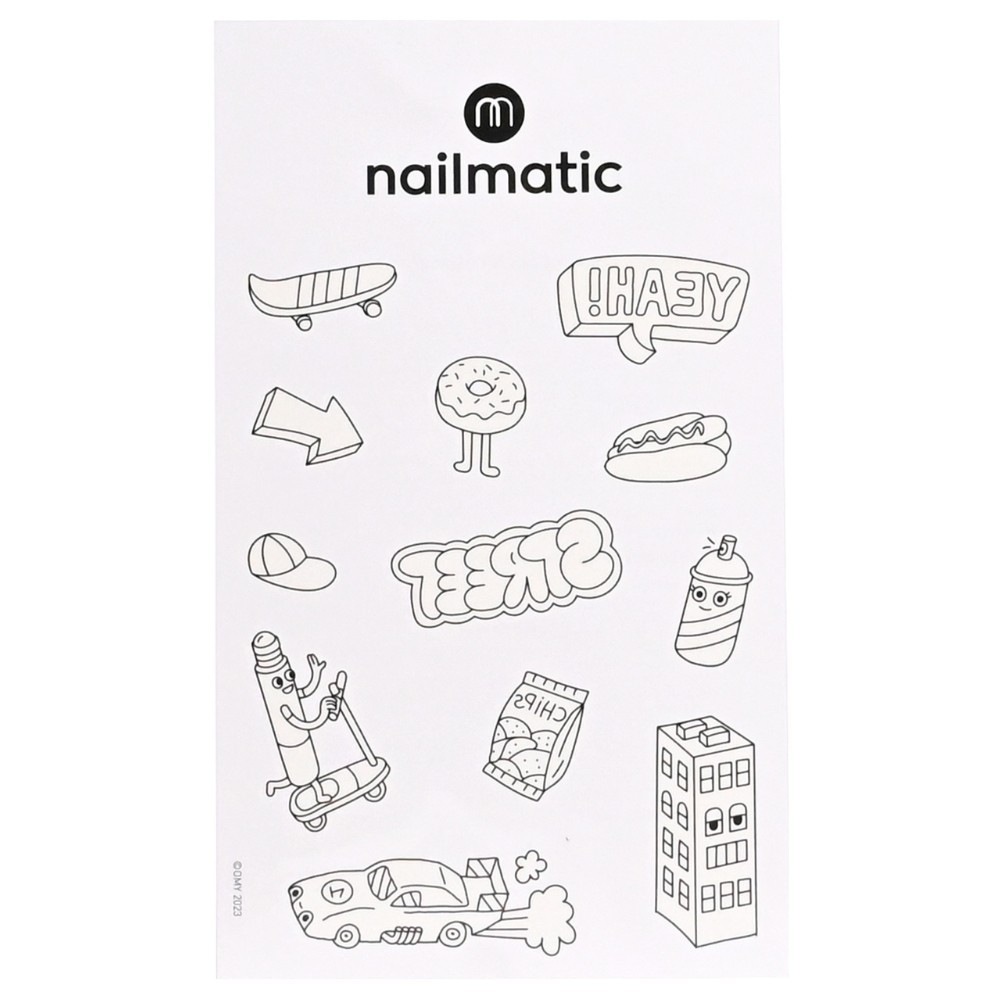 Nailmatic planche de taouage a colorier - city world