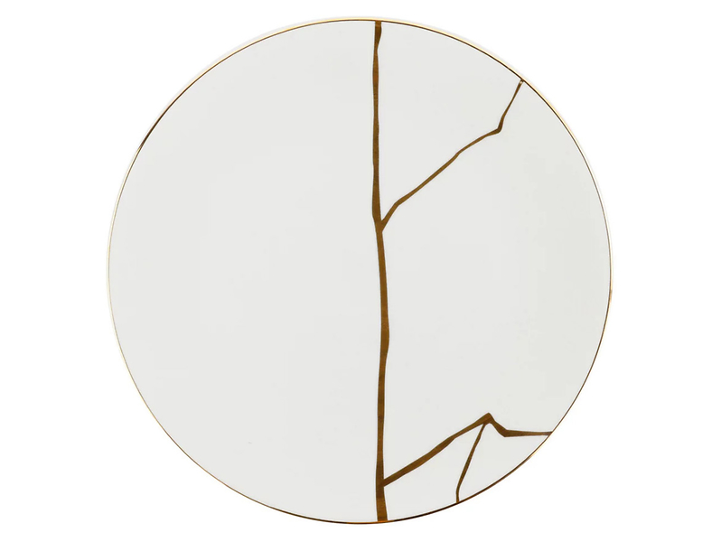 Talerz obiadowy porcelanowy Onix 27 cm biały