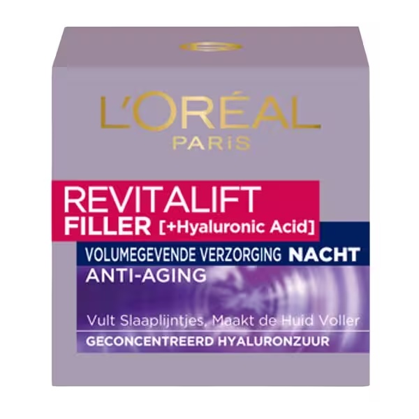 L'Oréal Paris Revitalift Filler pretgrumbu nakts krēms<br>50ml - normālai un nobriedušai ādai