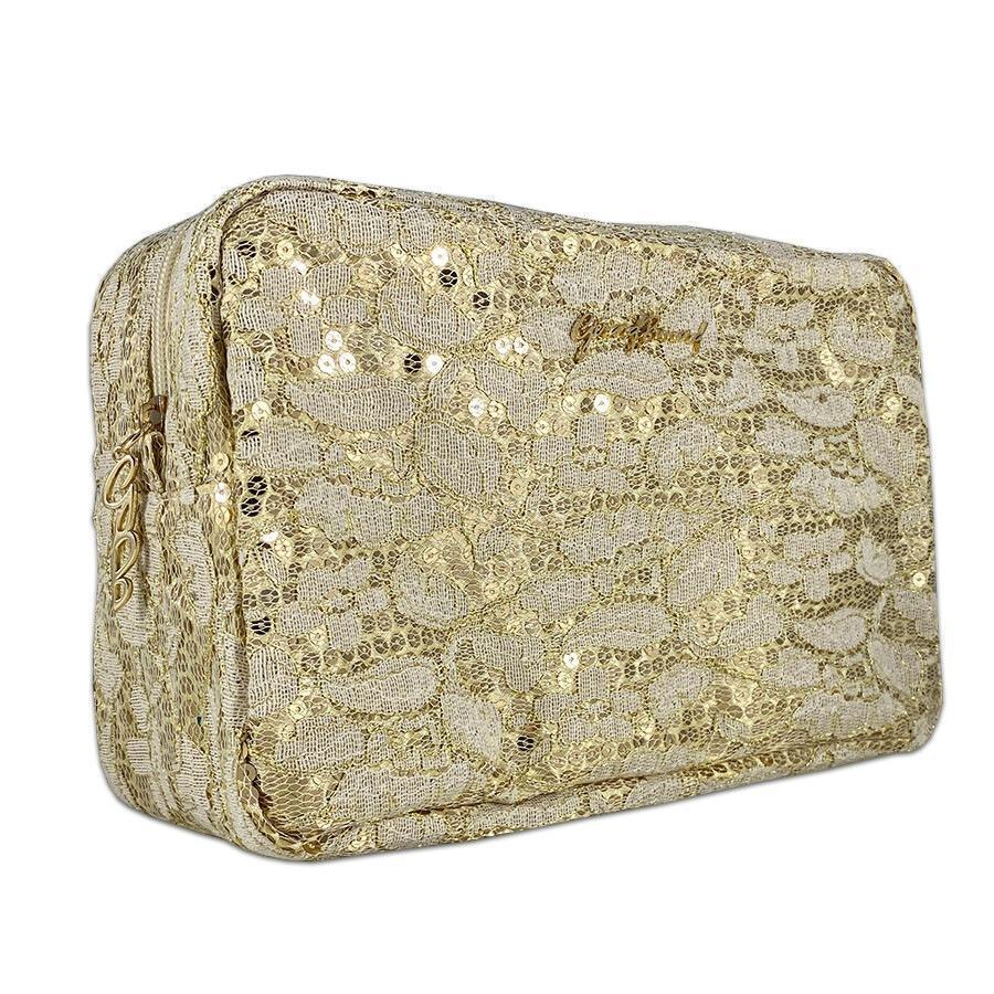 Douglas Accessories kozmetička torbica/kutija za kozmetiku od čipke, bijela – 1 komad