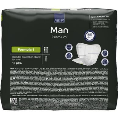 Abena Man Premium Unique Barrier Formula 1 ochranné vložky pro muže s inkontinencí 15 kusů 15 kusů