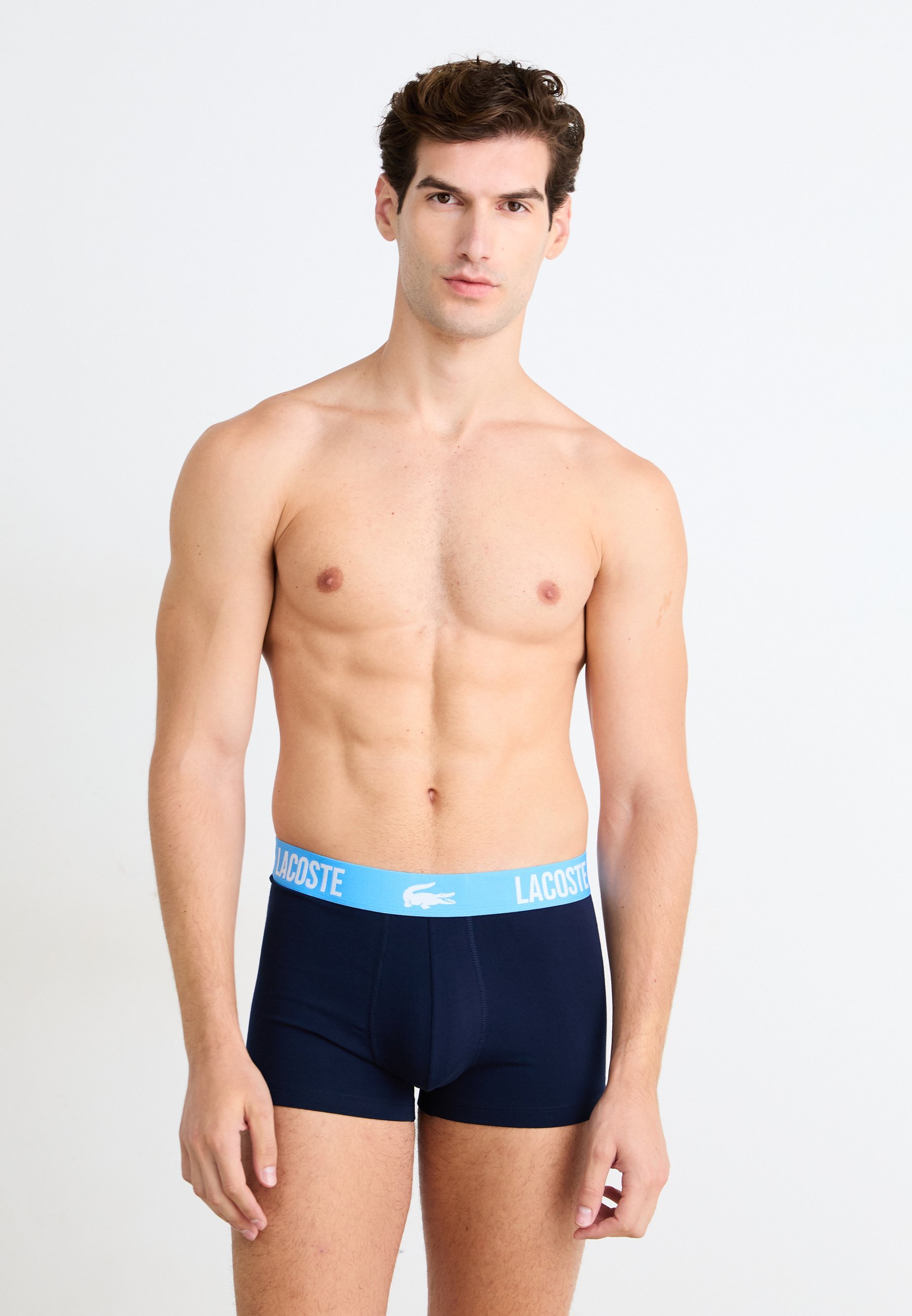 Conjunto de 5 Cuecas Lacoste - Azul marinho/capitão/azul argentino