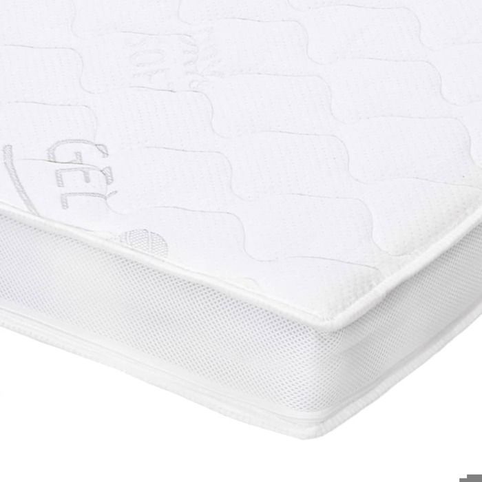 Cubrecolchón - vidaXL - Espuma de gel - 160x200 cm - 7 cm de grosor - Funda extraíble