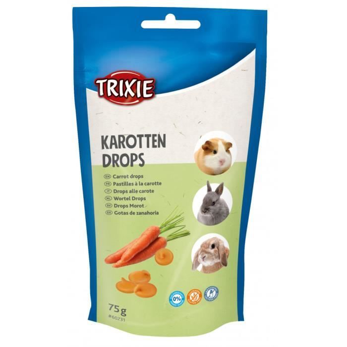 Friandises - TRIXIE - Pastille à la carotte - 75 g - Sans lactose - Vitamines et minéraux