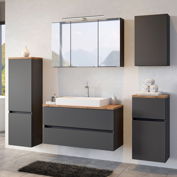 Midi-Schrank Bristol, 40 cm, grau/graphitgrau