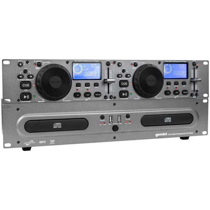 Leitor de CD MP3 Gemini CDX-2250I para montagem em rack