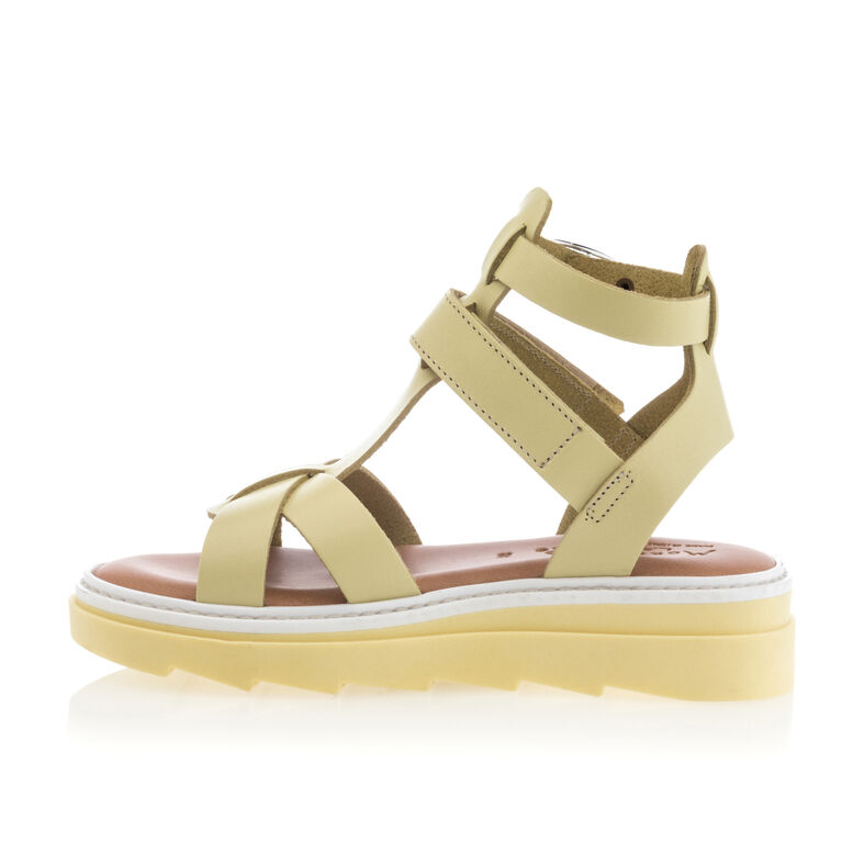 Sandalias amarillas para niña / Zapatos de punta abierta