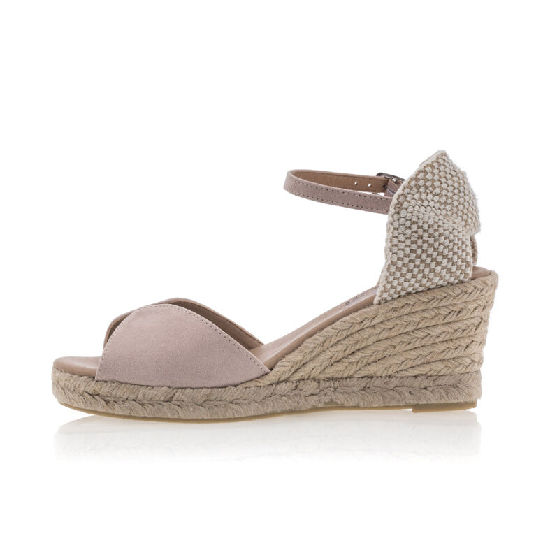 Dame lyserøde espadriller med rebsåler