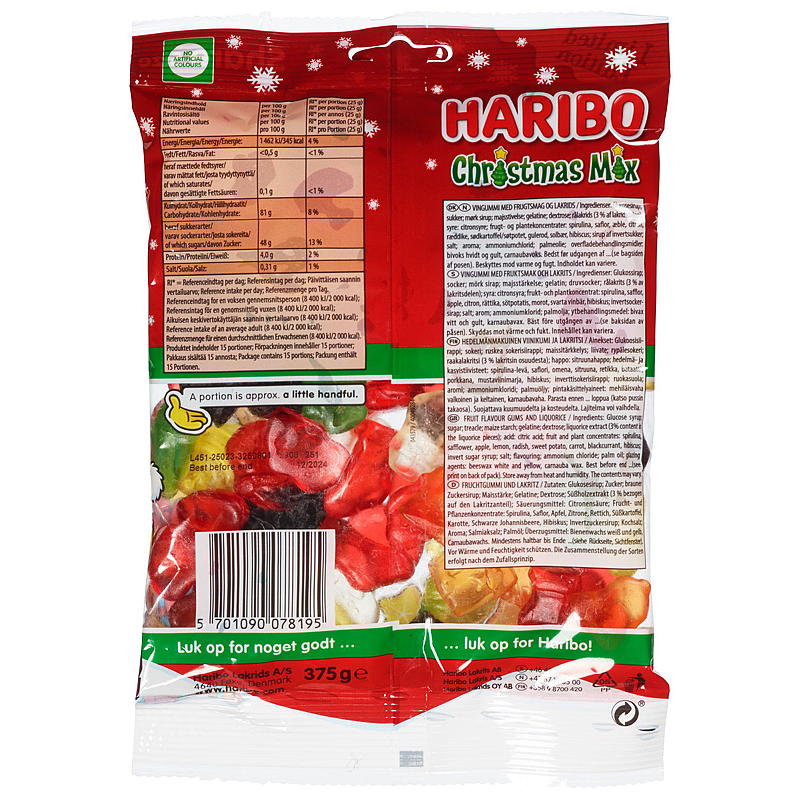 Haribo julemiks 375 g Haribo