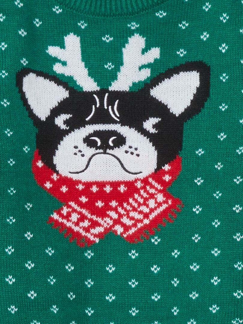 Suéter de Natal Bulldog - VERDE