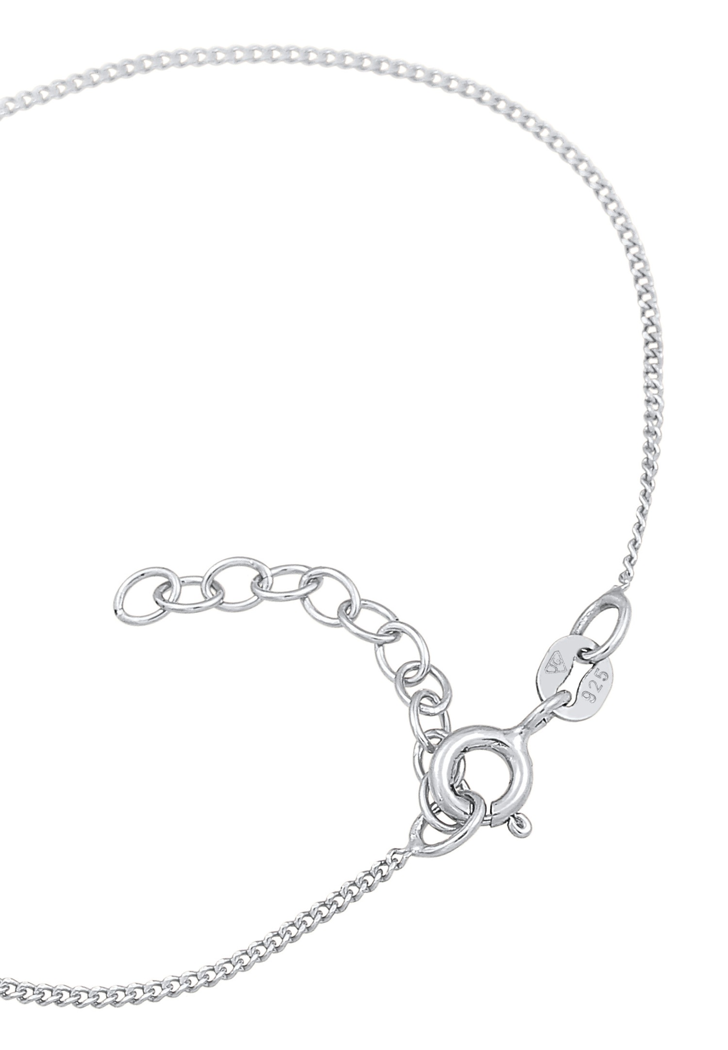 Elli Femmes avec symbole Smiling Face Tendance avec cristaux en argent sterling 925
