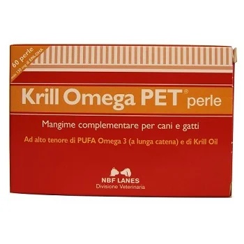 NBF LANES Suplemento alimentar para animais de estimação Nbf Lanes Krill Omega para doenças inflamatórias em cães e gatos, 60 cápsulas