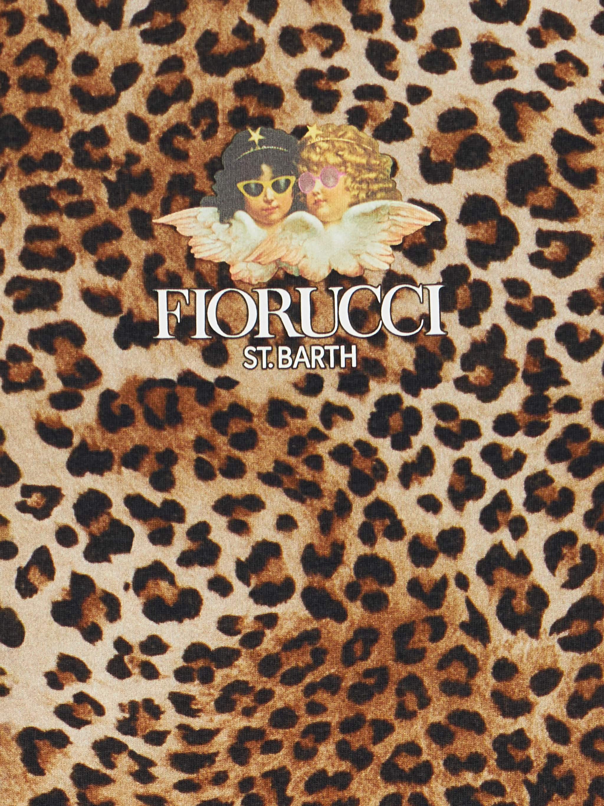 Abbey-jurk voor meisjes met franjes en engelenprint | FIORUCCI SPECIAL E