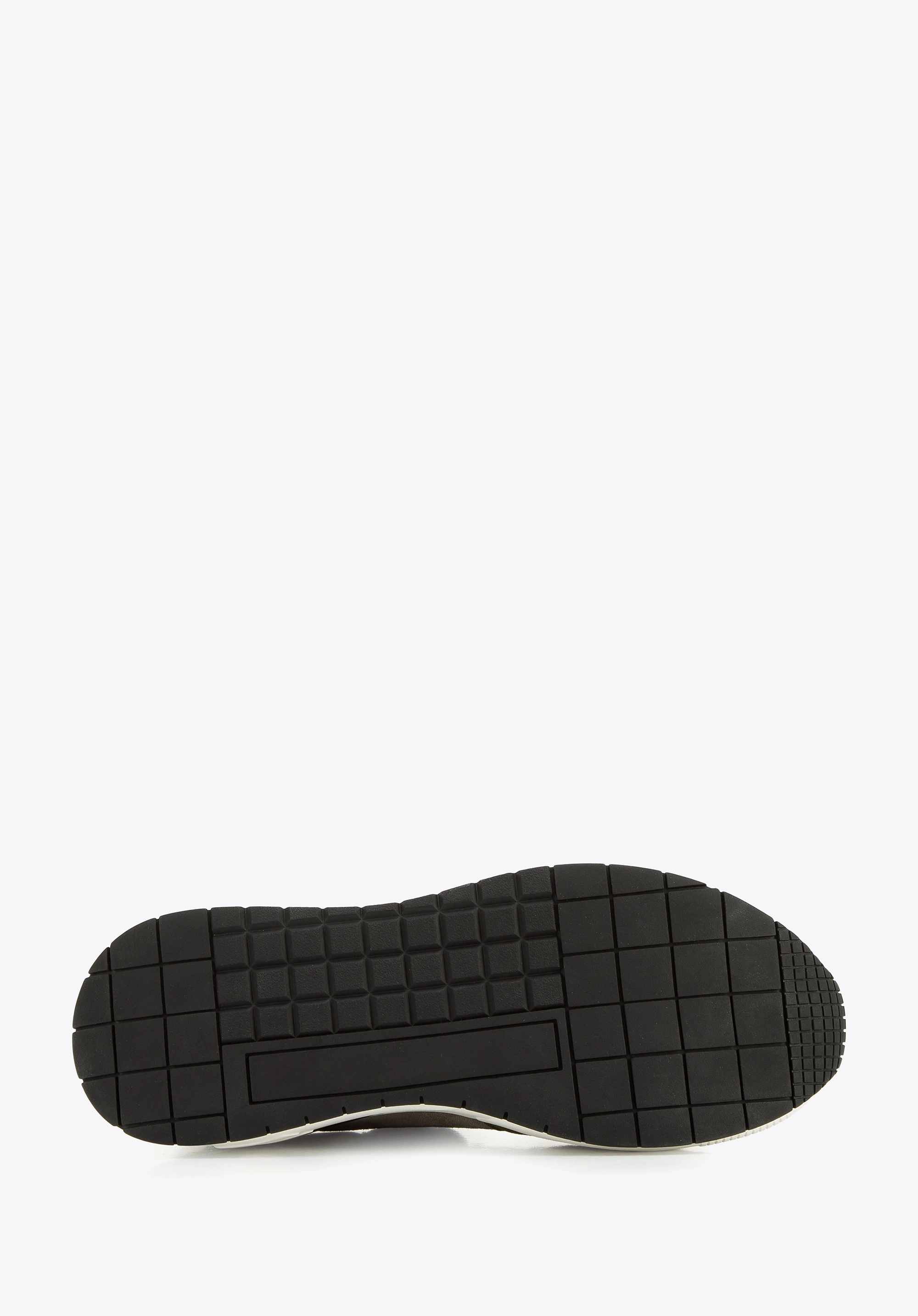 Męskie sneakersy skórzane z zamszowymi wstawkami zielono-szare