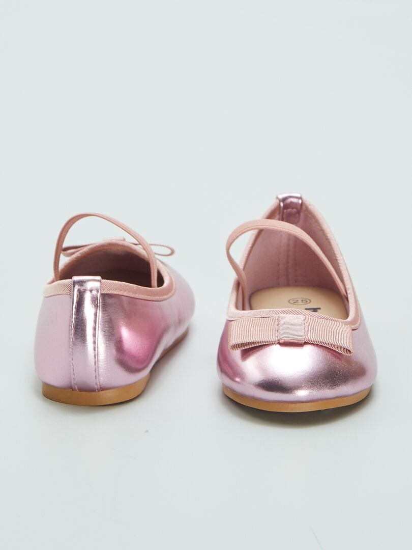 Ballerina's met een klein hakje - ROZE