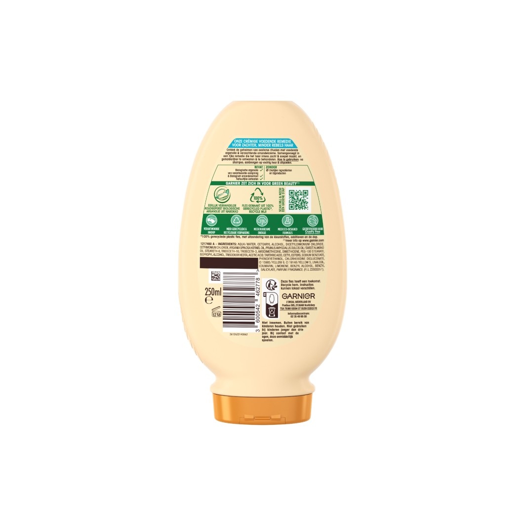 Condicionador Garnier Argan Rich – Condicionador para cabelos muito secos e rebeldes – 250 ml
