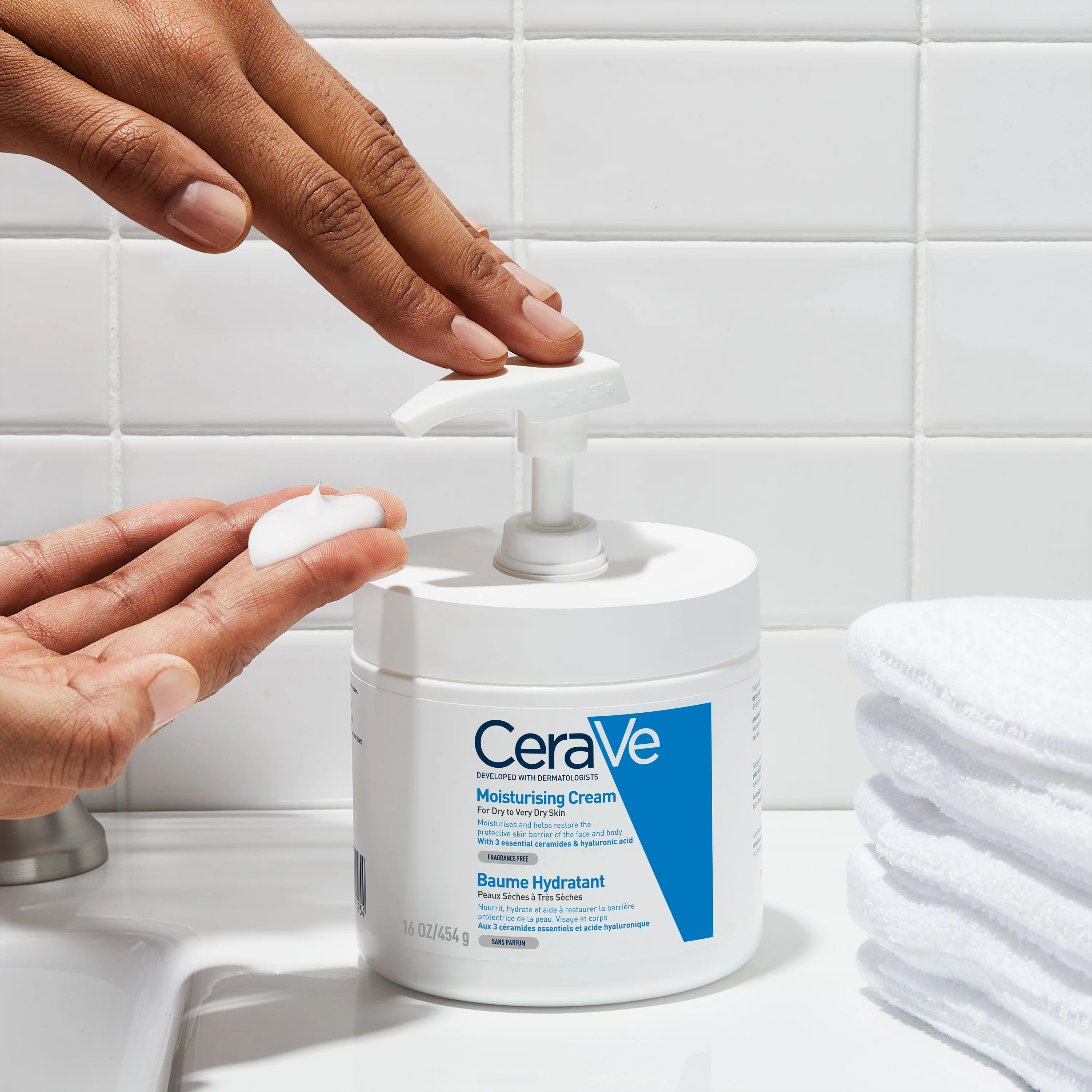 CERAVE Hydraterende Bodycrème met dispenser 454 g Voor een zeer droge huid