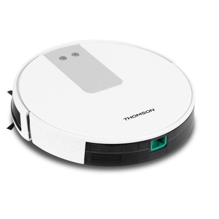 THOMSON - THVC24W - Aspirateur robot - Autonomie 120min - Départ différé - 3 modes de navigation - Réservoir (0,6L) - Batterie
