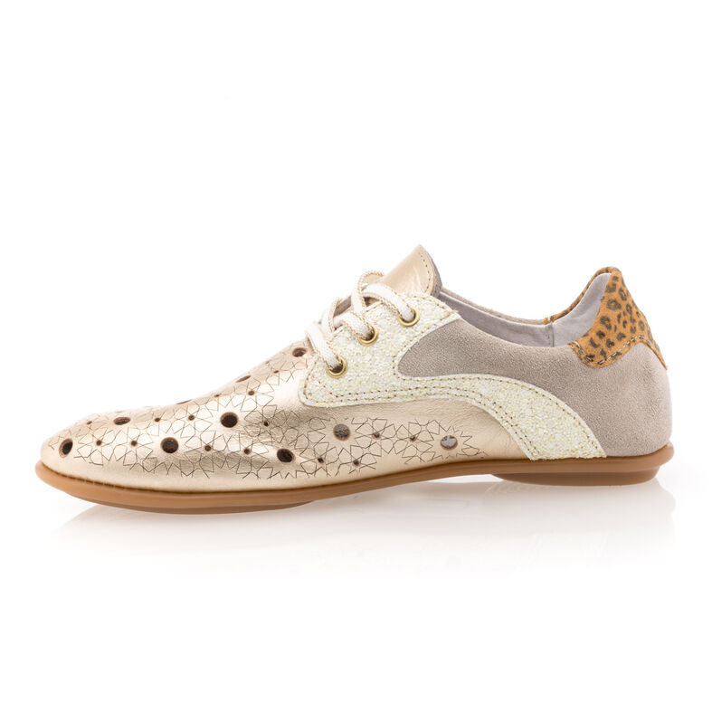 Żółte buty sznurowane damskie / buty typu derby