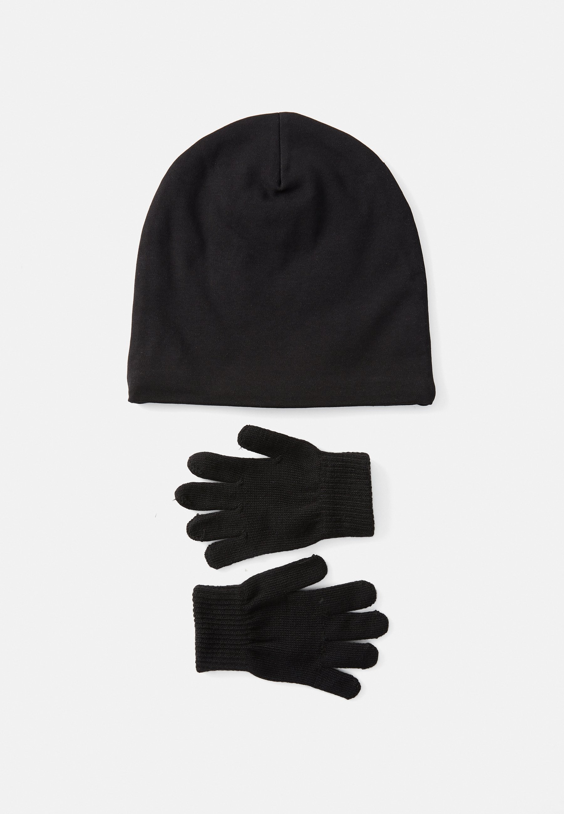 Lindex BONNET ET GANTS MAGIQUES PLOMBANTS DANS LE NOIR, ENSEMBLE UNISEXE - Bonnet - noir