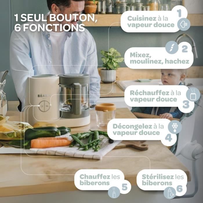 Robot préparation bébé Beaba BABYCOOK NEO BLANC 9145223