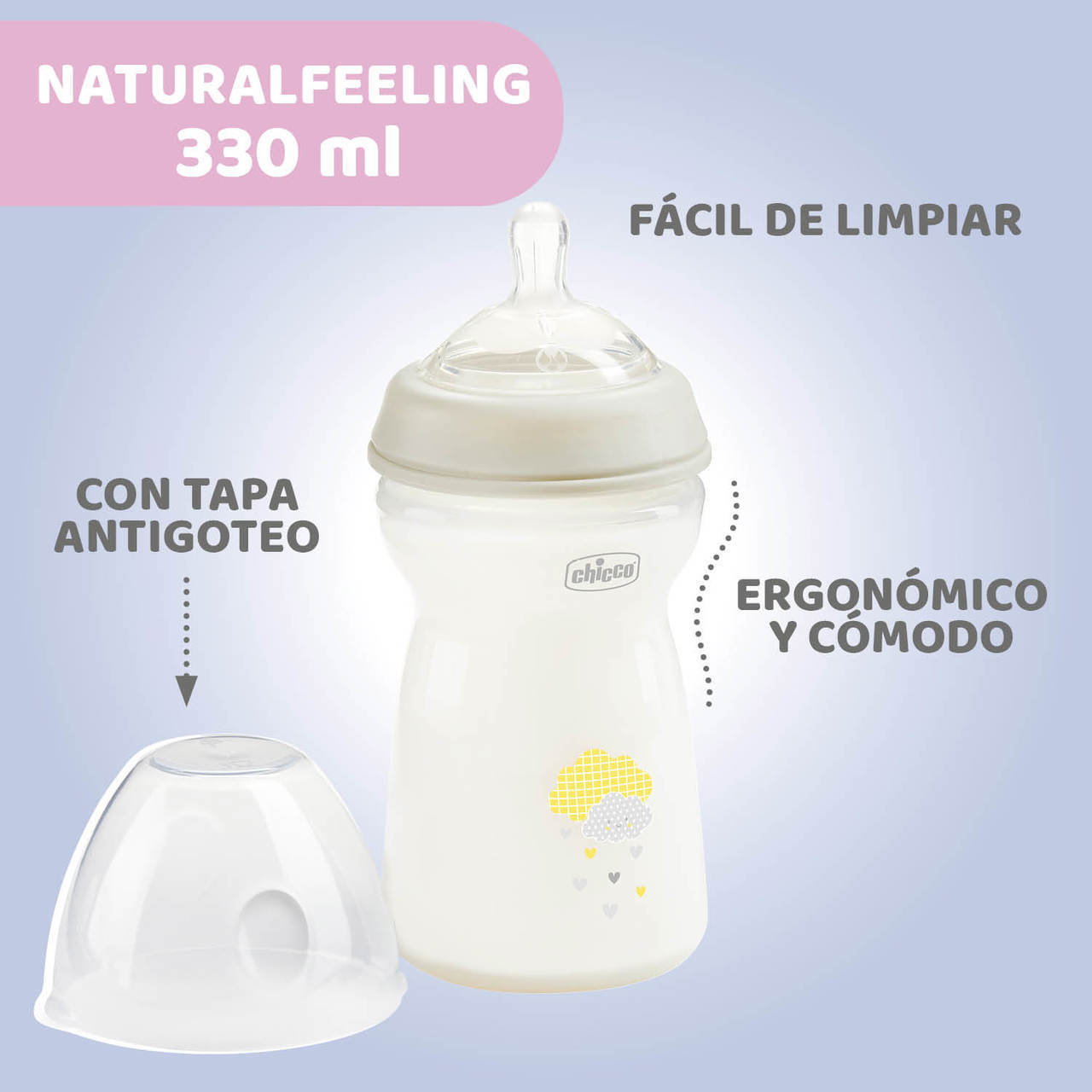 Μπιμπερό σιλικόνης NaturalFeeling 330ml 6+ μηνών