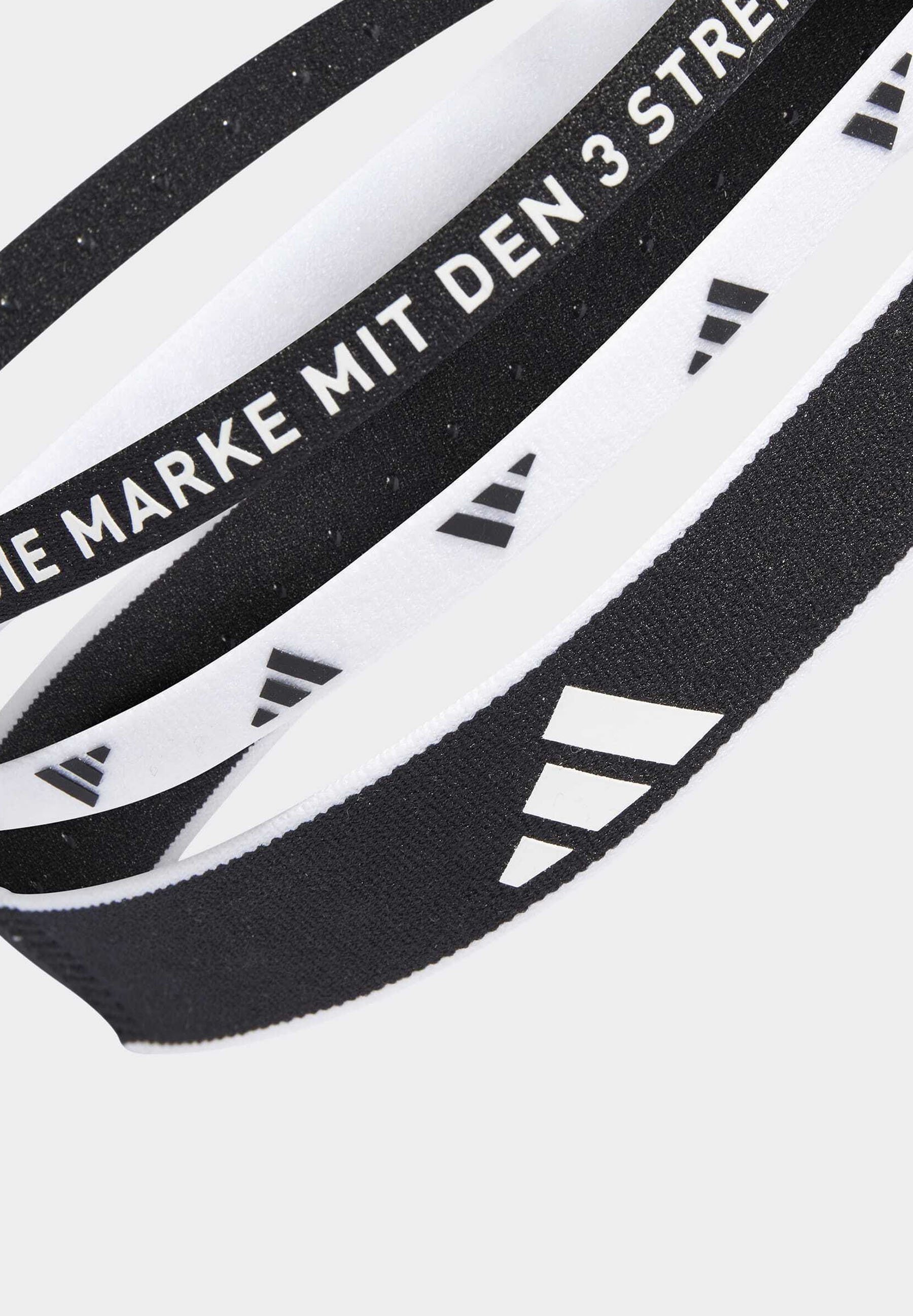 adidas Performance trainingshoofdbanden in meerdere breedtes, 3 stuks per verpakking - Zweetband - zwart wit