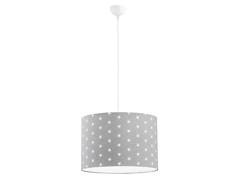 Lampa wisząca Stars tkaninowa szara