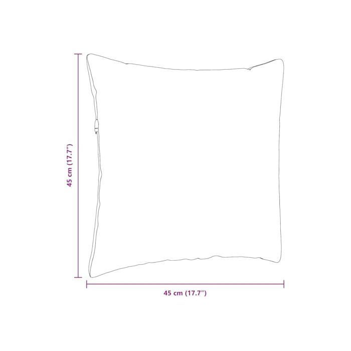Cuscini per divano - vidaXL - Neri - 45x45 cm - Fodere sfoderabili - Imbottitura in poliestere - Uso interno - Set da 2