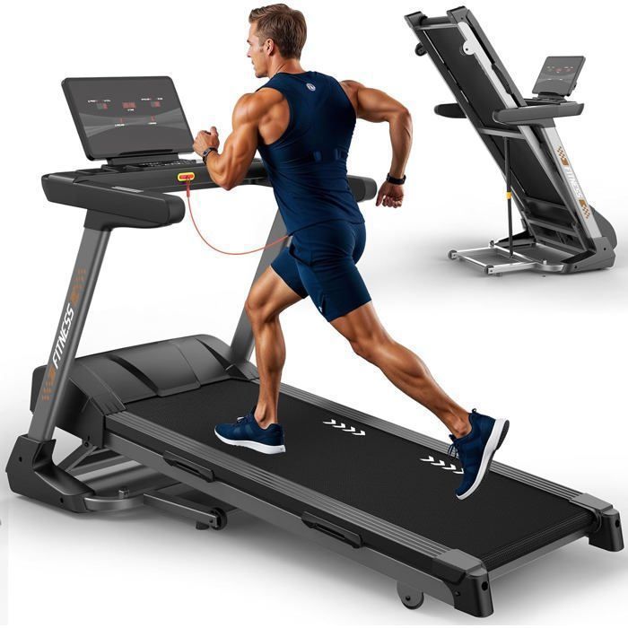 Folding treadmill - METTLEMATIC - T600 - 4.5 HP motor - 18 km/h - 18-level automatic incline