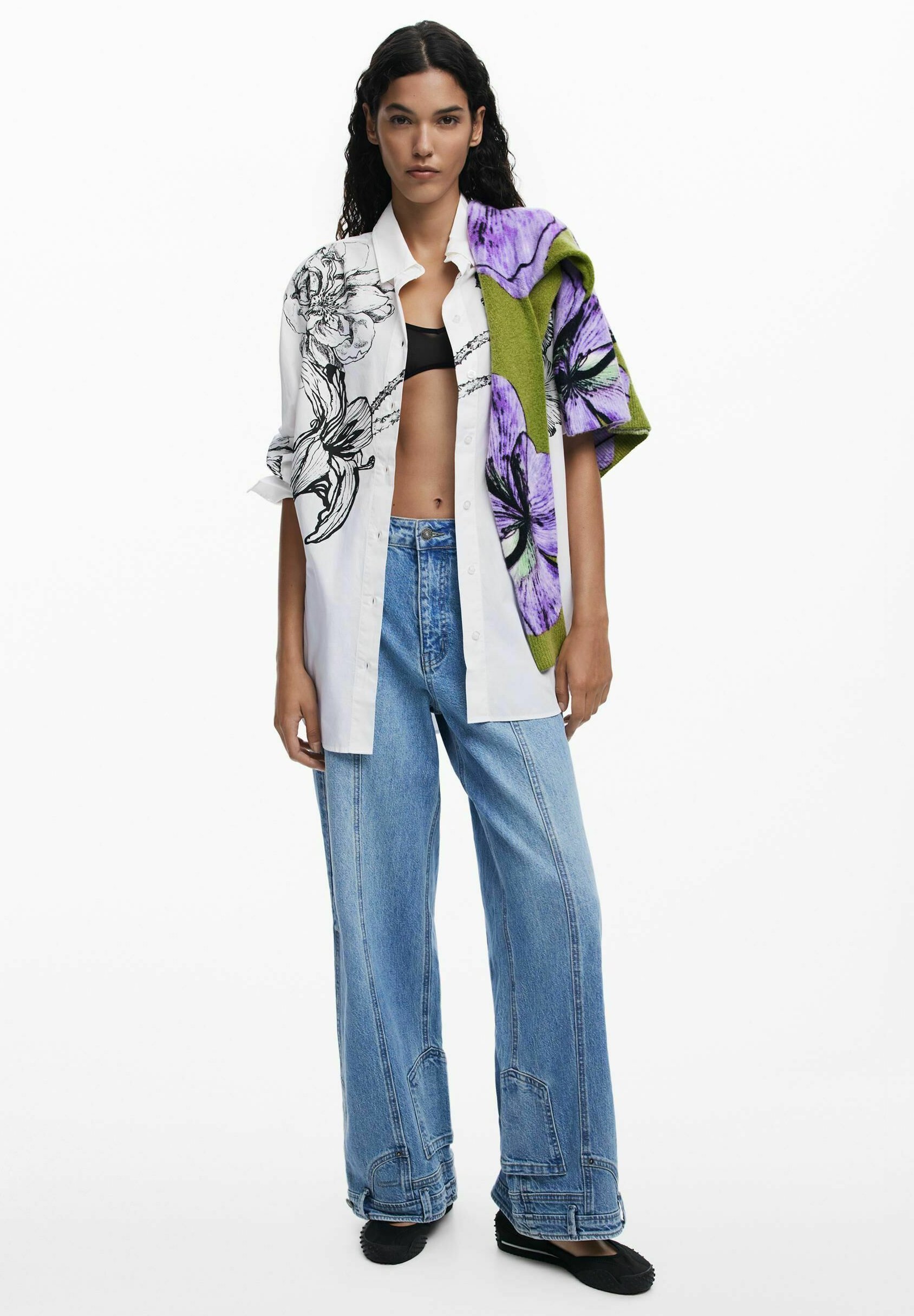 Desigual DESIGNED BY MR CHRISTIAN LACROIX - Camicia con bottoni - bianca
